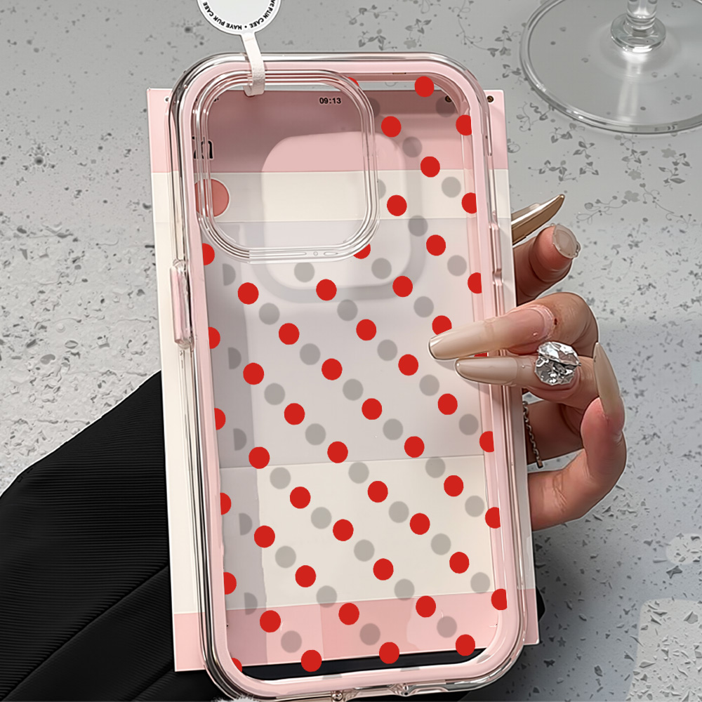 Apple Iphone 15 Pro Max - 2-in-1 Ins Red Dot Clear Case